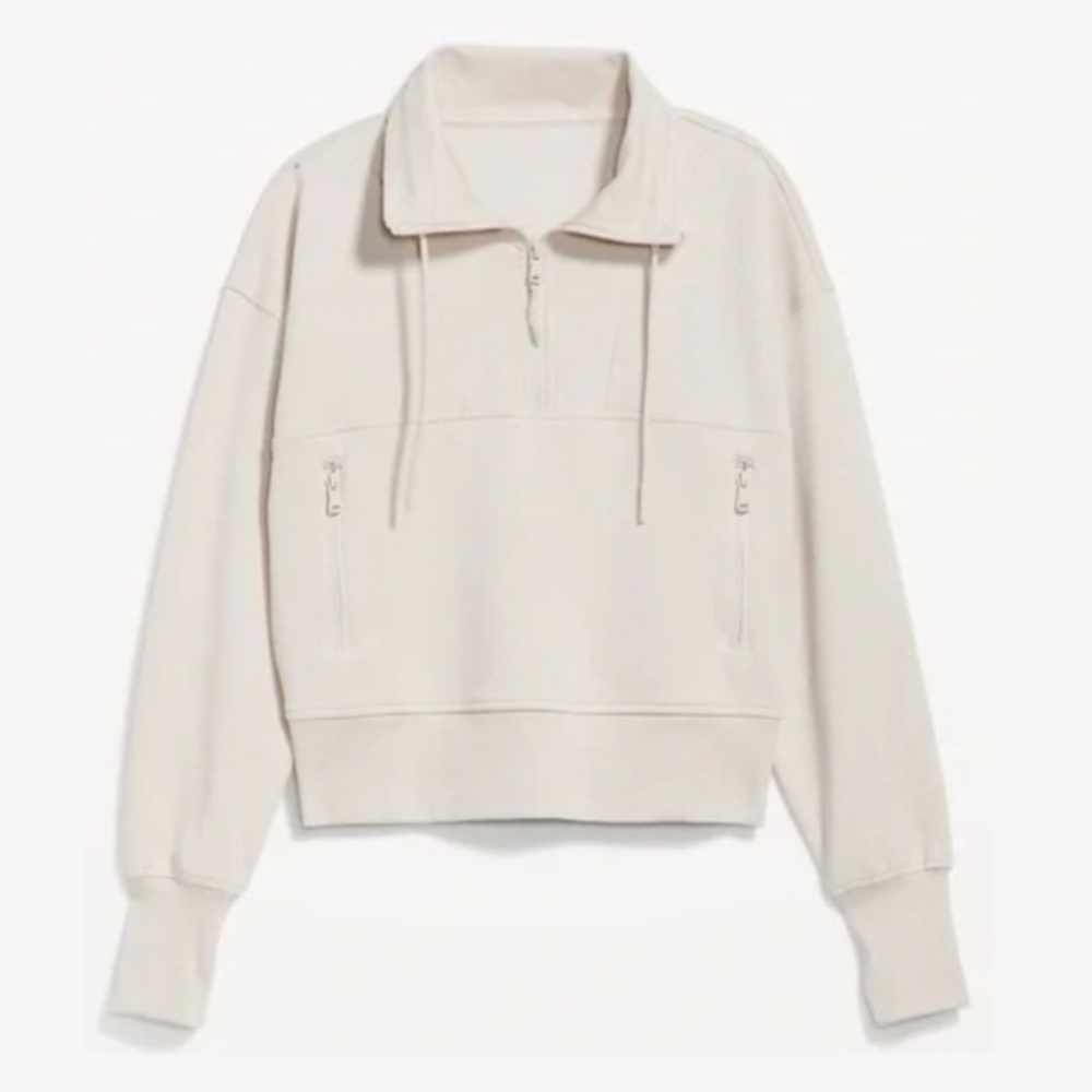 Half-Zip Sweatshirt | Old Navy I Wish Bone I XXL